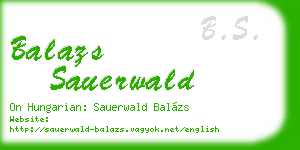 balazs sauerwald business card